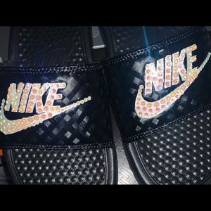 Nike Benassi Slides with SWAROVSKI crystals